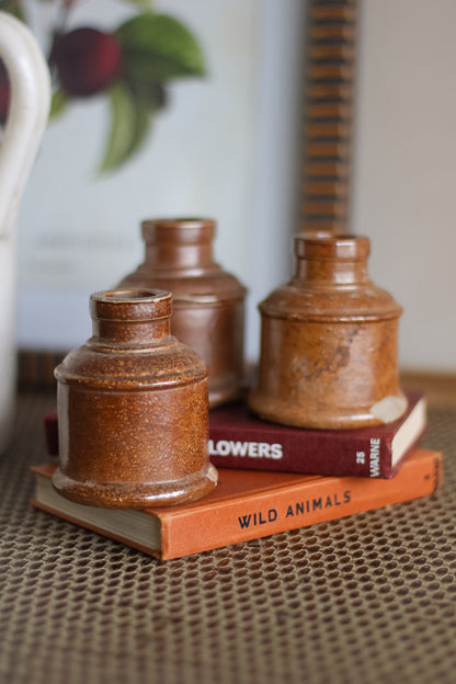 Vintage Antique Brown Ink Pot