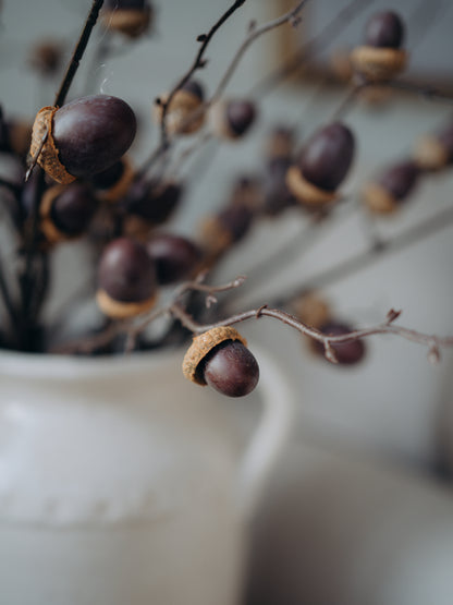 Faux Brown Acorn Branch