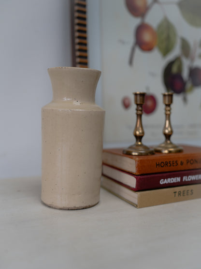 Vintage Cream Glazed Ink Bottle