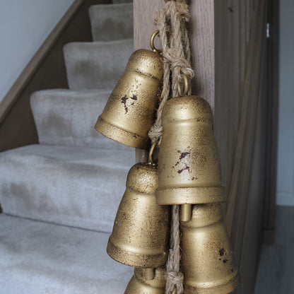 Luxury Rustic Gold Metal Cow Bells Garland – Ivy Grey Interiors