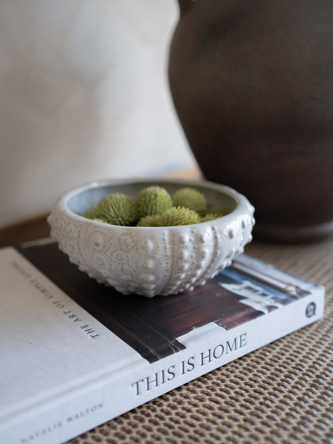 White Urchin Stoneware Bowl