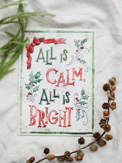 Christmas-themed card with &