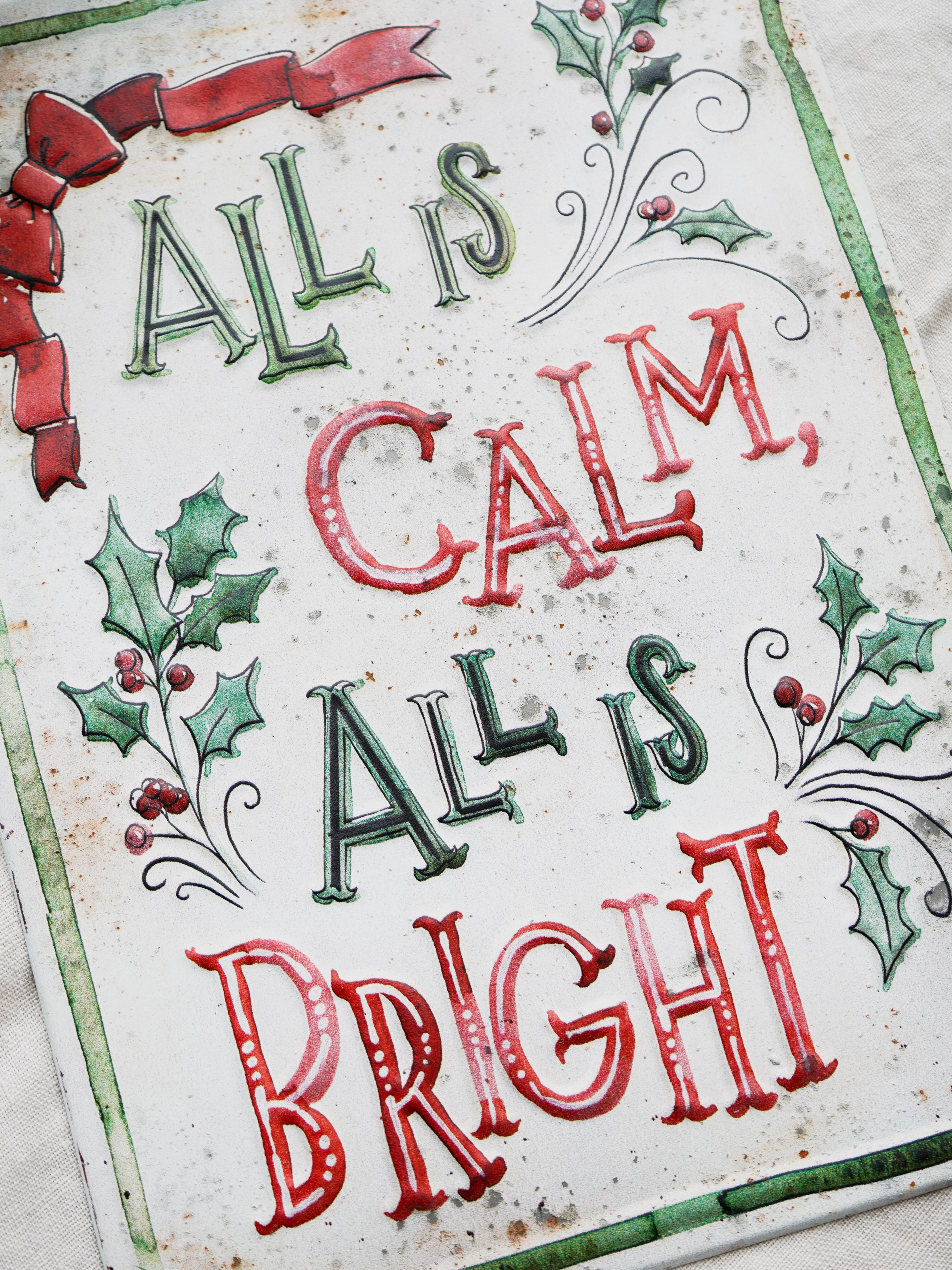 Decorative Christmas sign with &