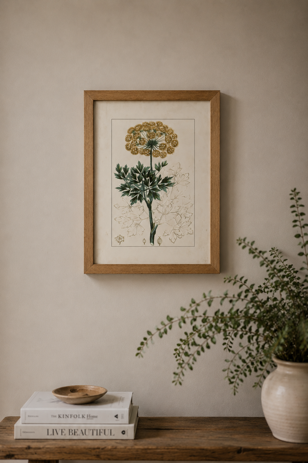Antique Botanical IV Gold Framed Wall Art