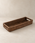 Antique Brown Rattan Narrow Tray