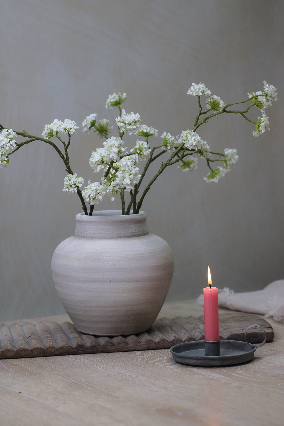 Grey Stoneware Vase