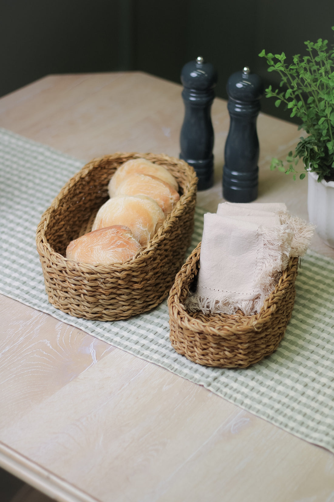Belford Oval Braided Bread Baskets | Set of 2