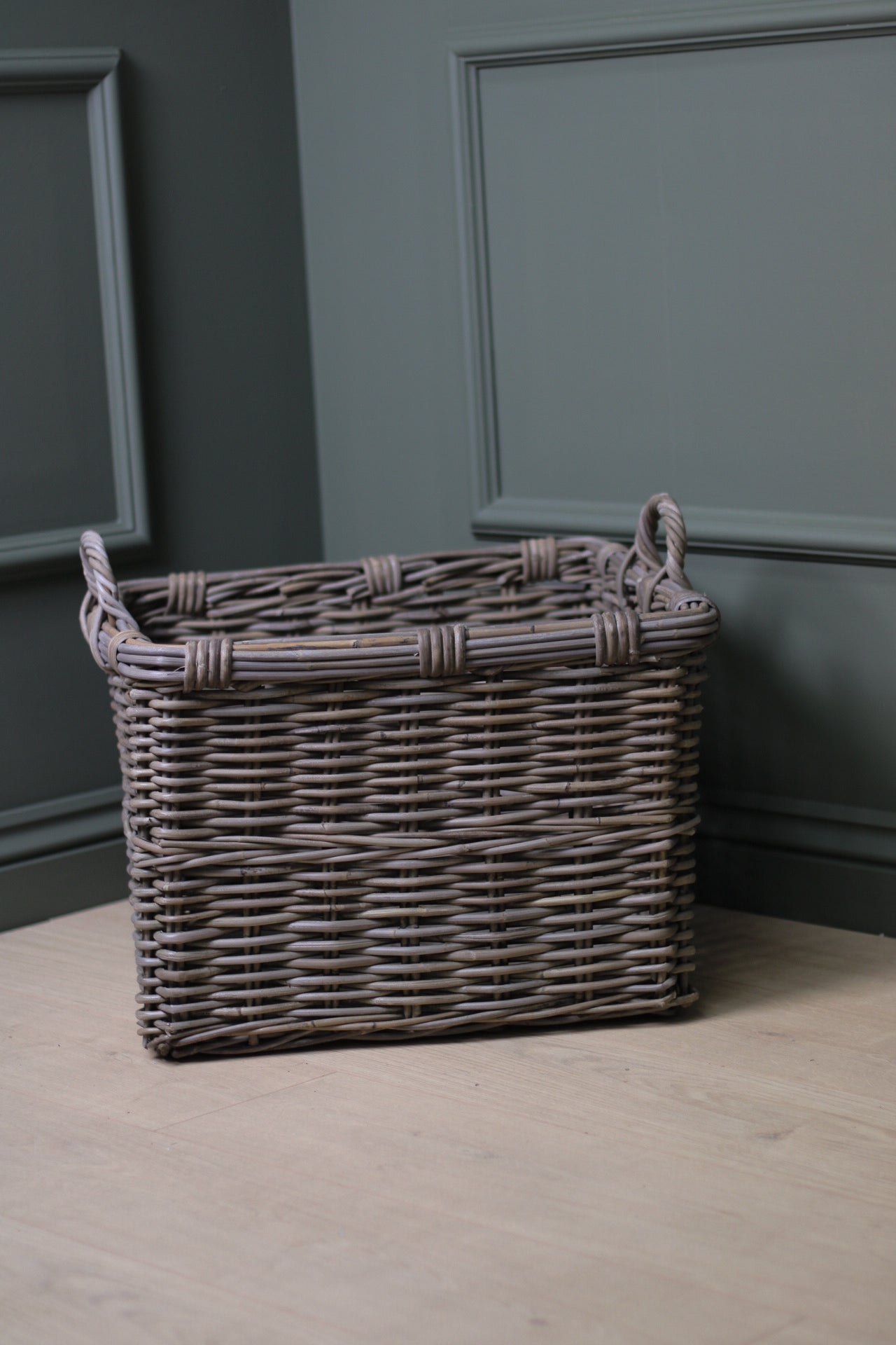 grey washed basket