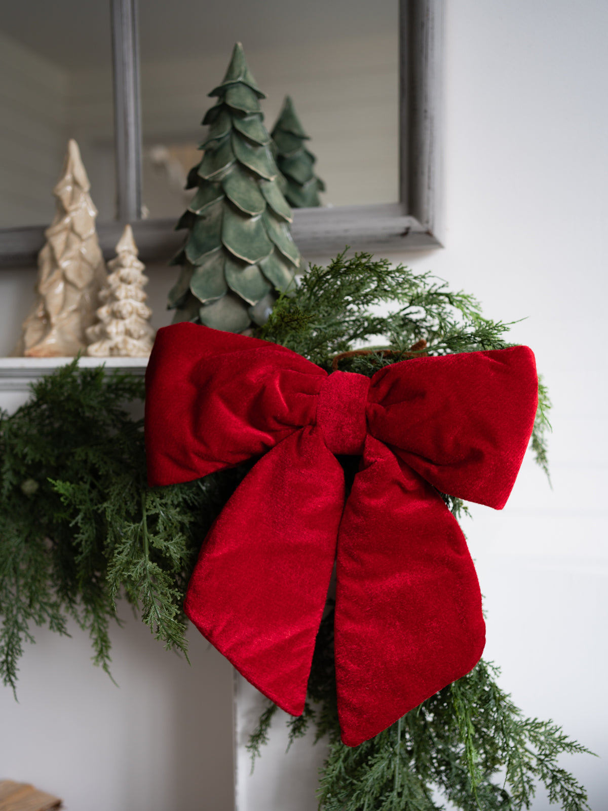 Crimson Christmas Bow Decoration
