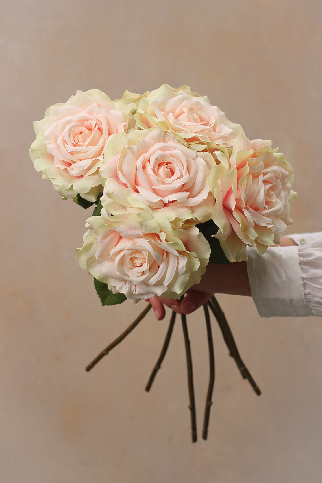 Faux Pink Dawn Rose Stem