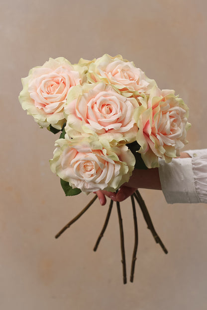 Faux Pink Dawn Rose Stem