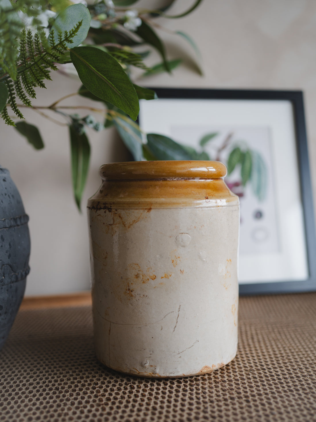 Large Vintage Salt Glazed Pot - Style 3