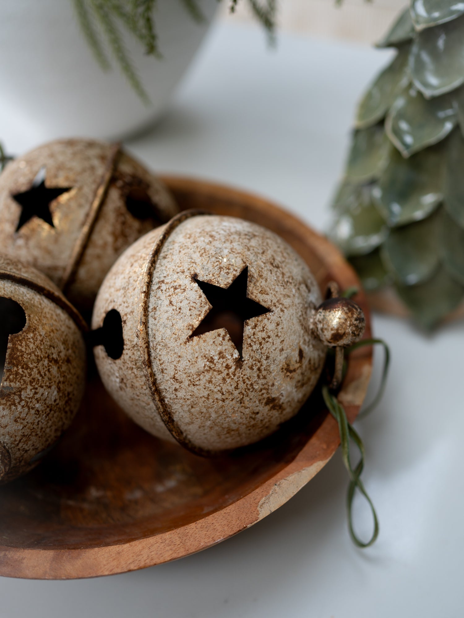Golden Bell with Stars Decoration