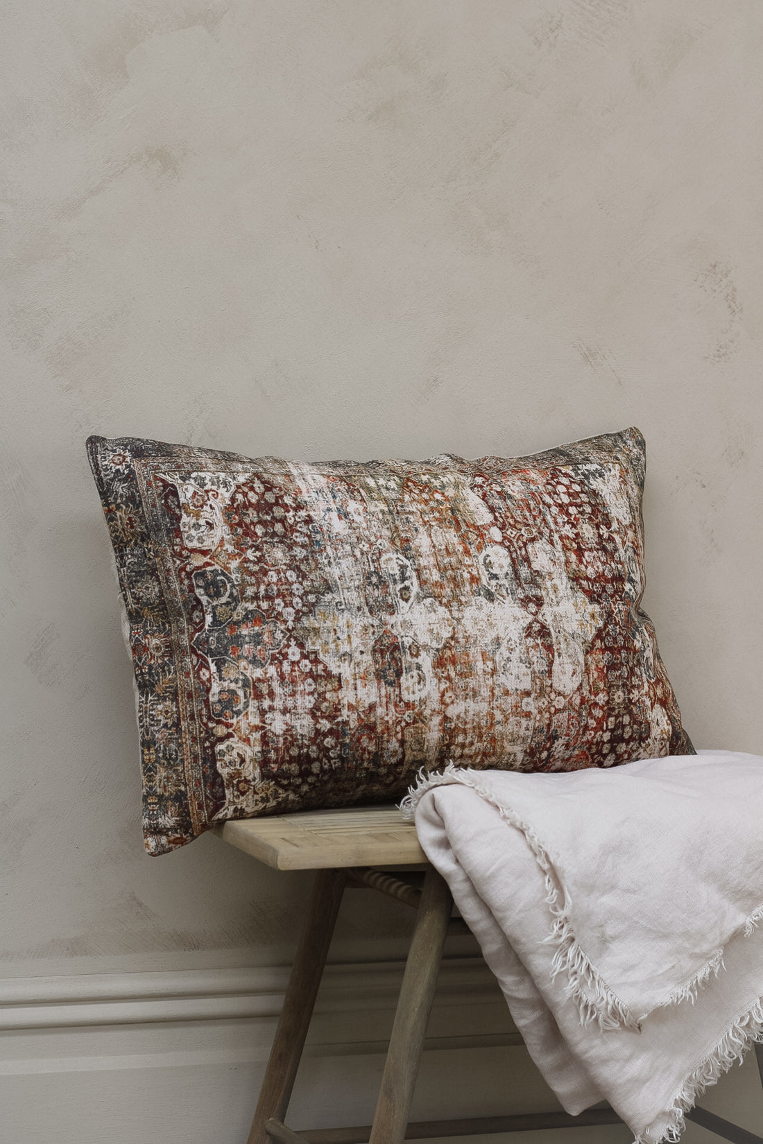 Pink Vintage Patterned Cushion
