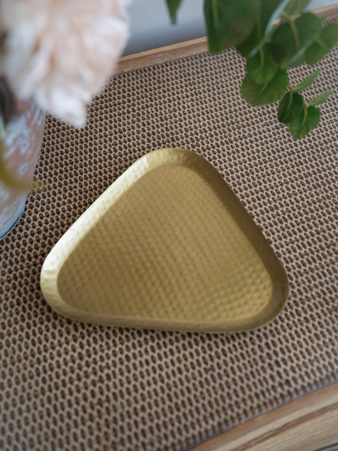 Gold Dimpled Metal Tray