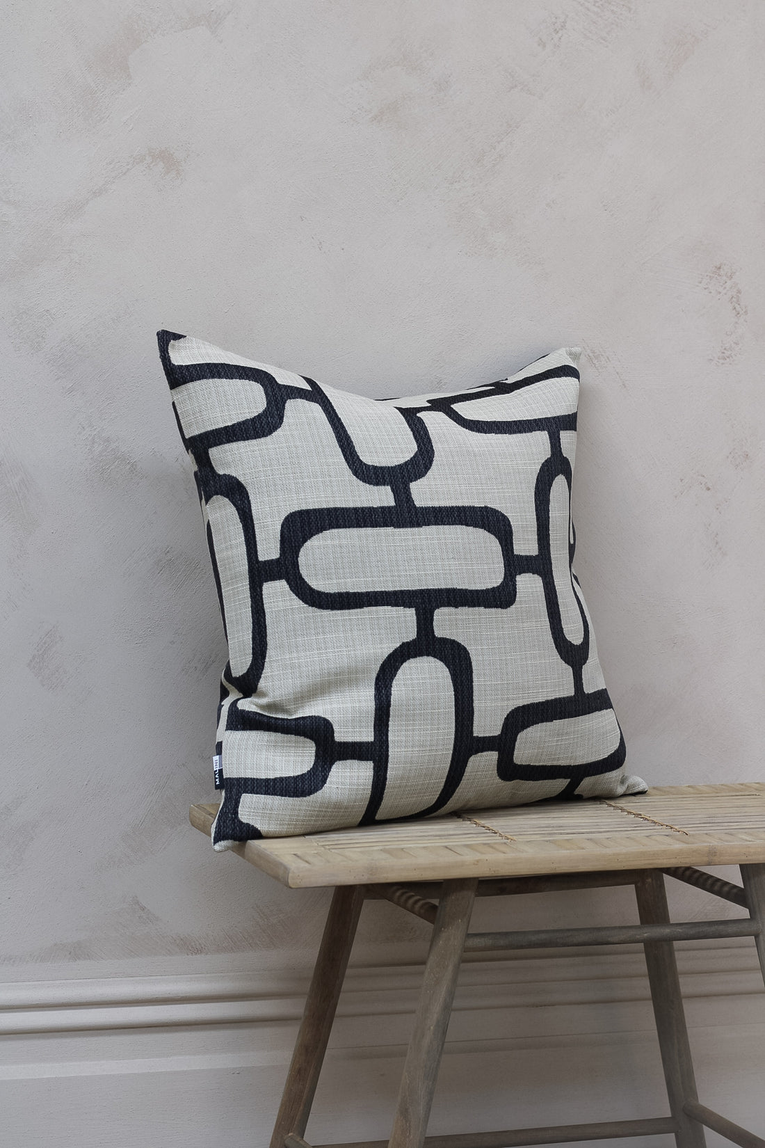 Black &amp; White Abstract Cushion