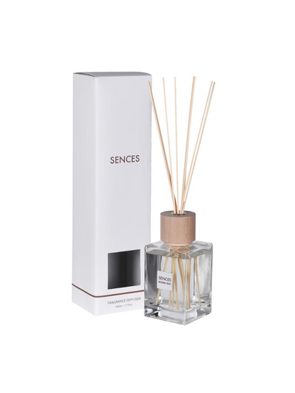 Sences diffuser with packaging on a white background