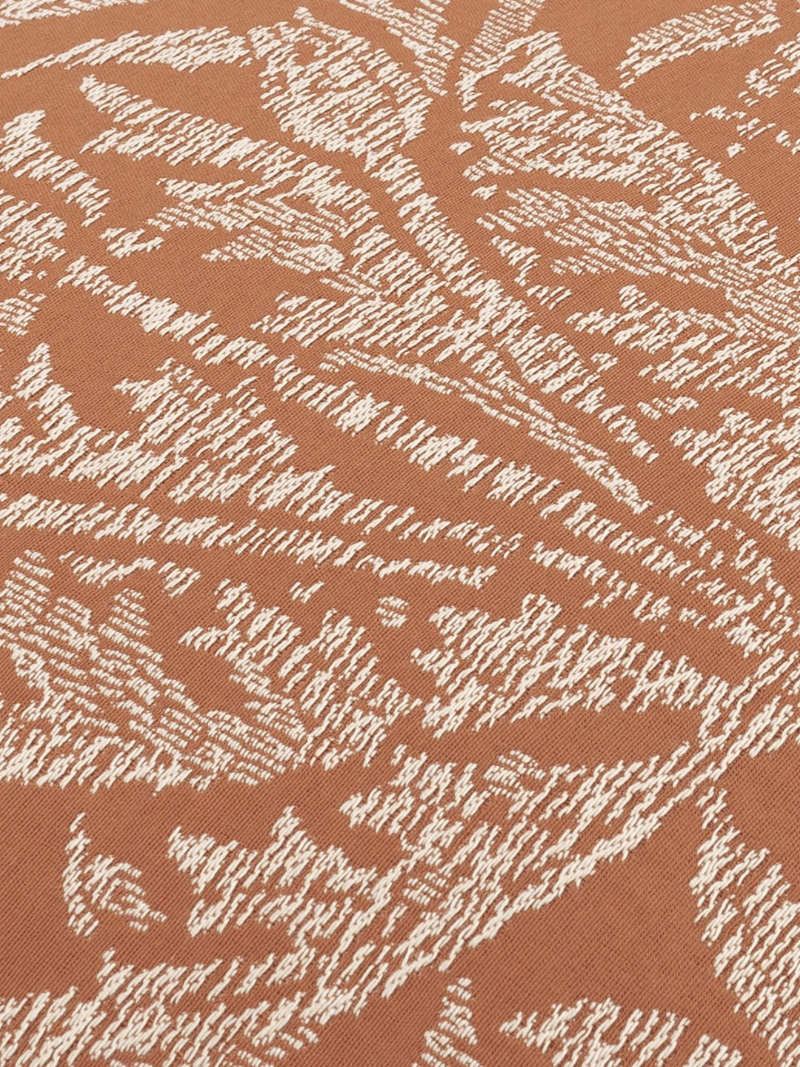 Brick Acorn Branch Tonal Jacquard Cushion