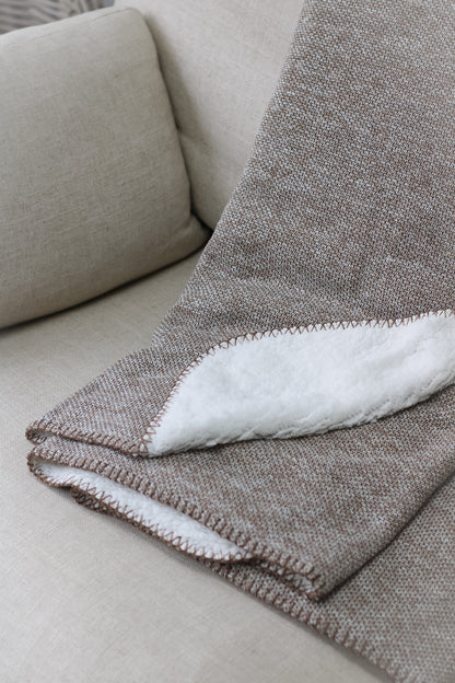 Natural Sherpa Throw