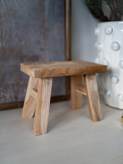 Decorative Teak Wood Styling Stool