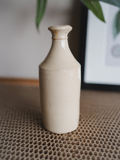 Vintage Tall Cream Ink Pourer Bottle - Style 2