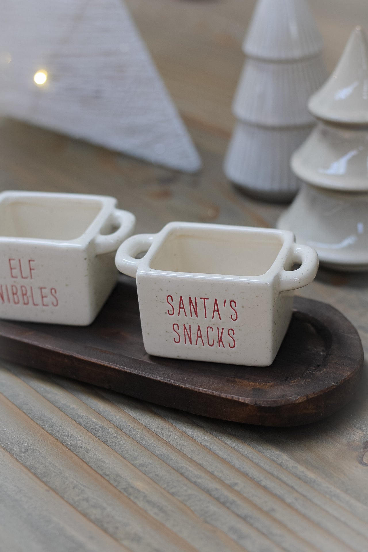 Ceramic Christmas Snack Bowls | Set of 3
