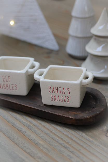 Ceramic Christmas Snack Bowls | Set of 3