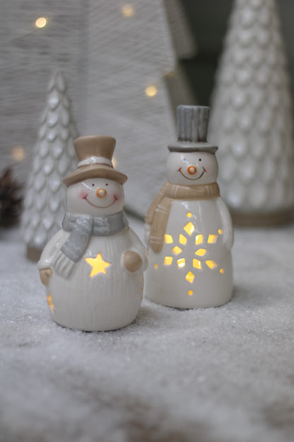 Ceramic LED Snowmen