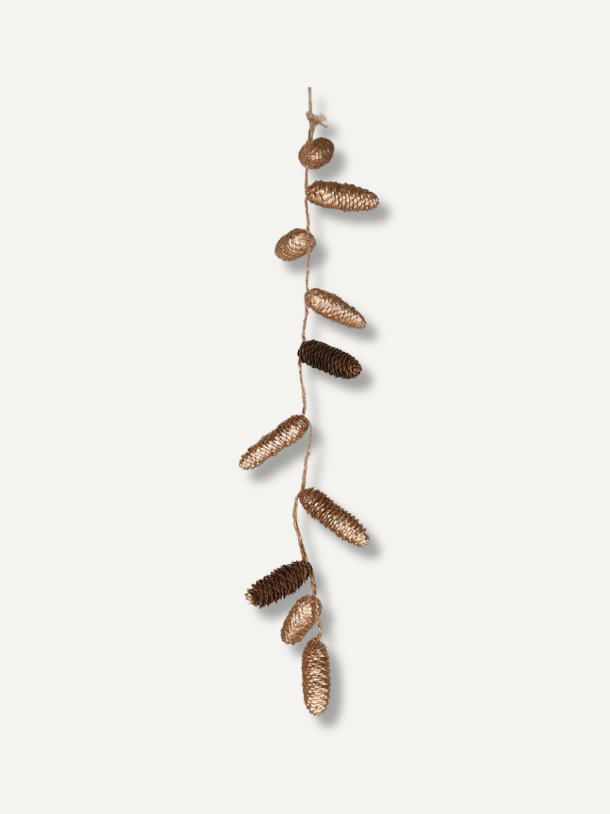 Champagne Pinecone Garland