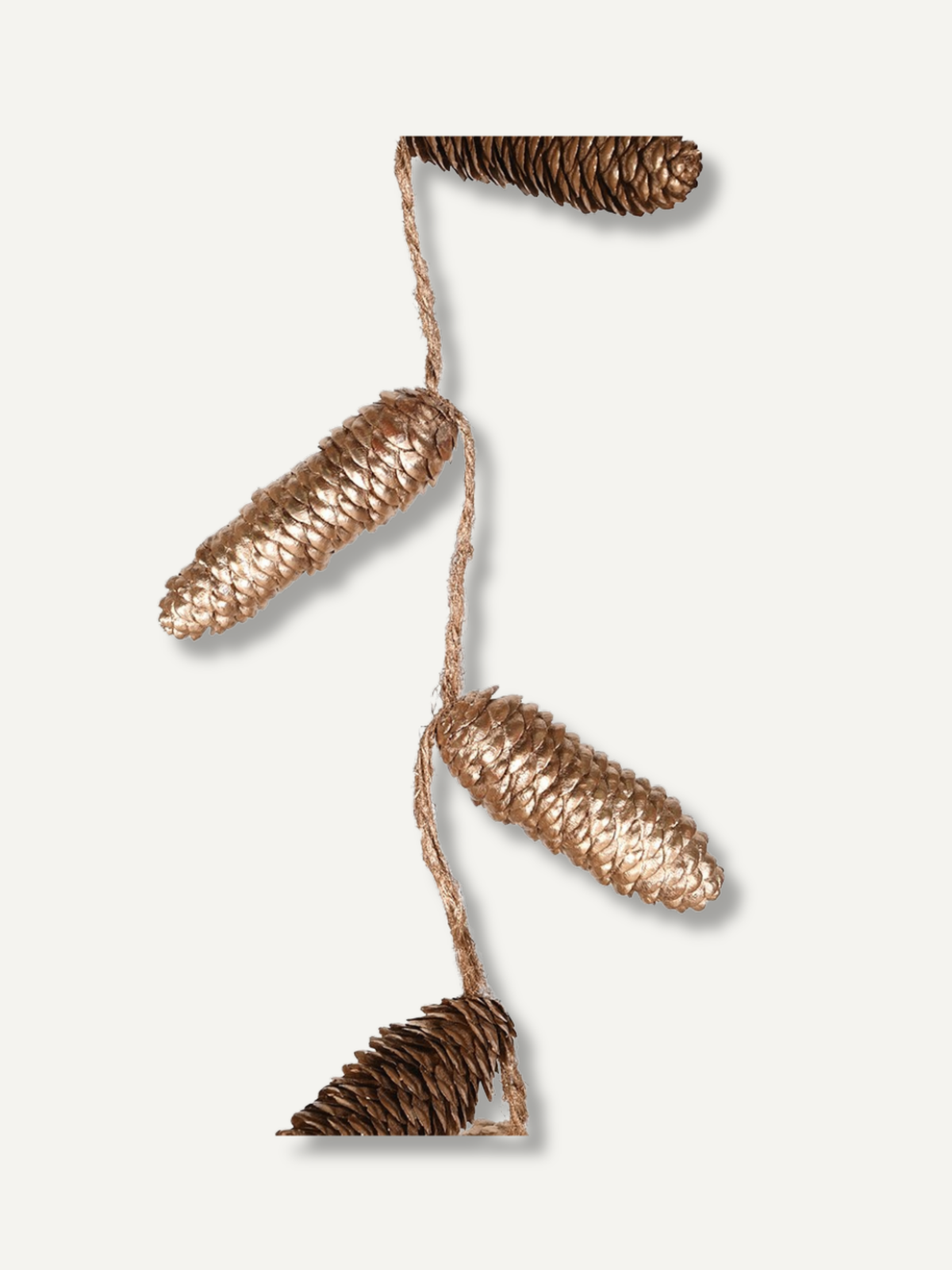 Champagne Pinecone Garland