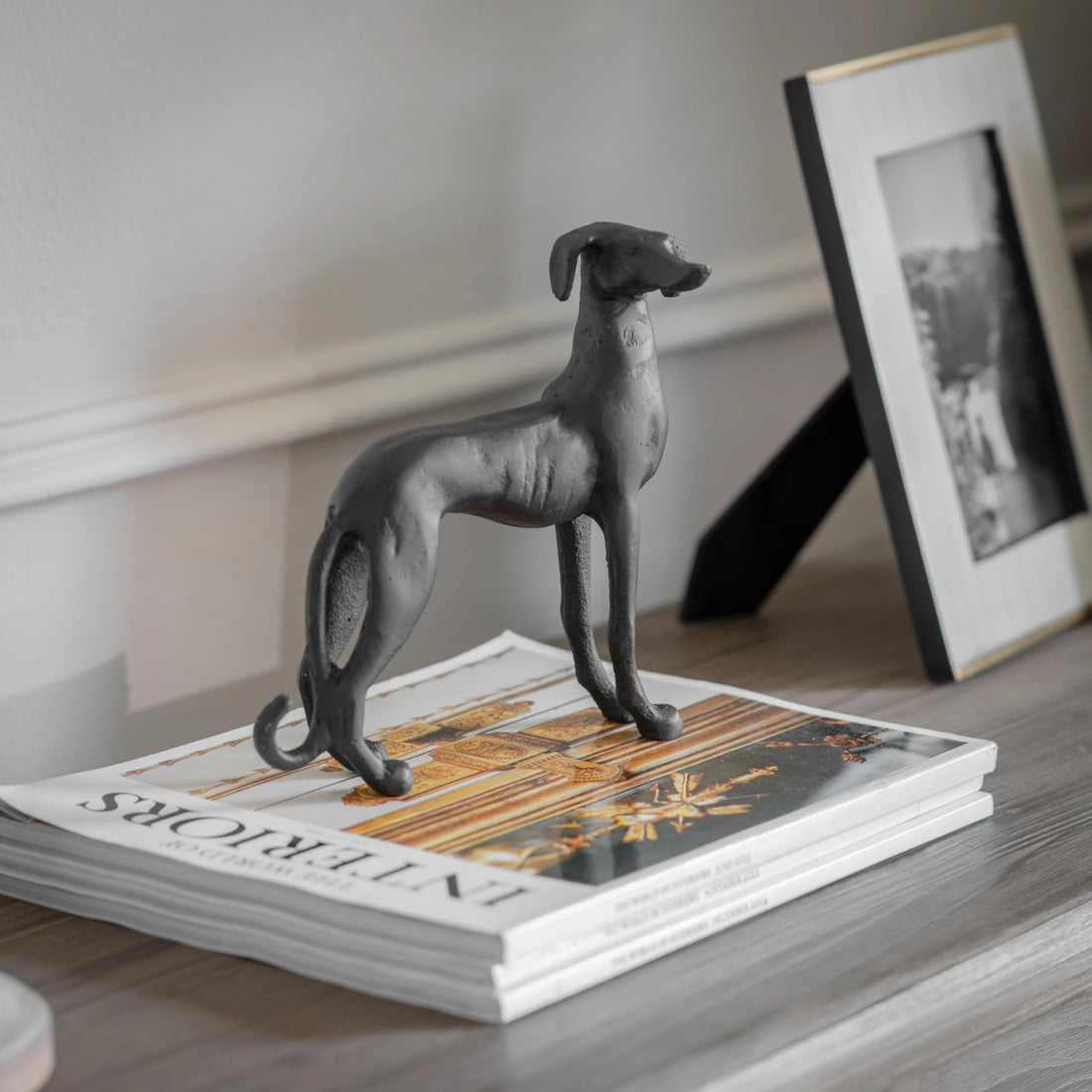 Charcoal Standing Dog Ornament