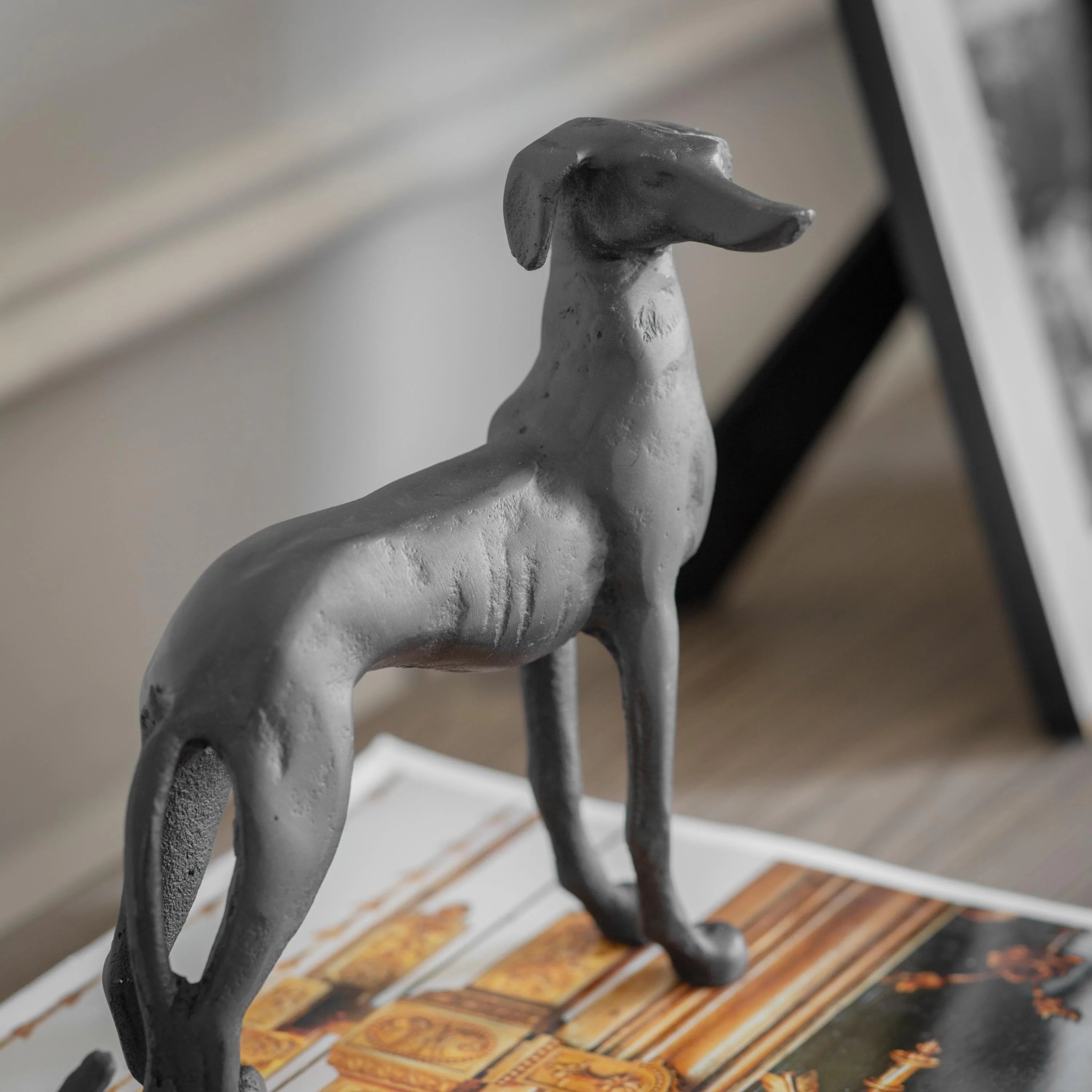 Charcoal Standing Dog Ornament