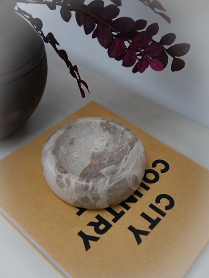 Chocolate Marble Trinket Bowl