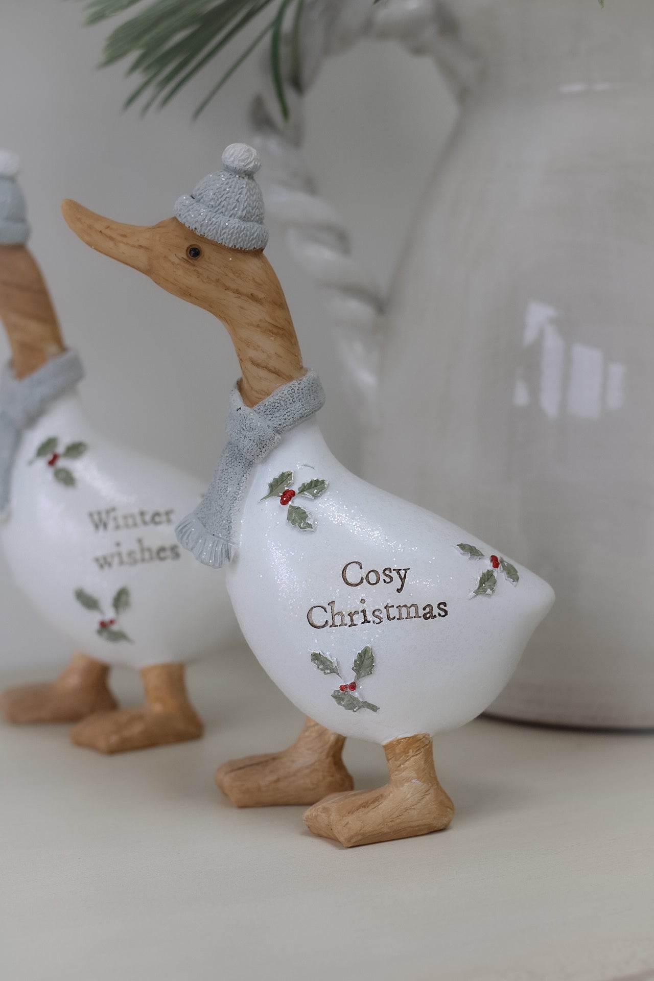 festive resin ducks for home decor