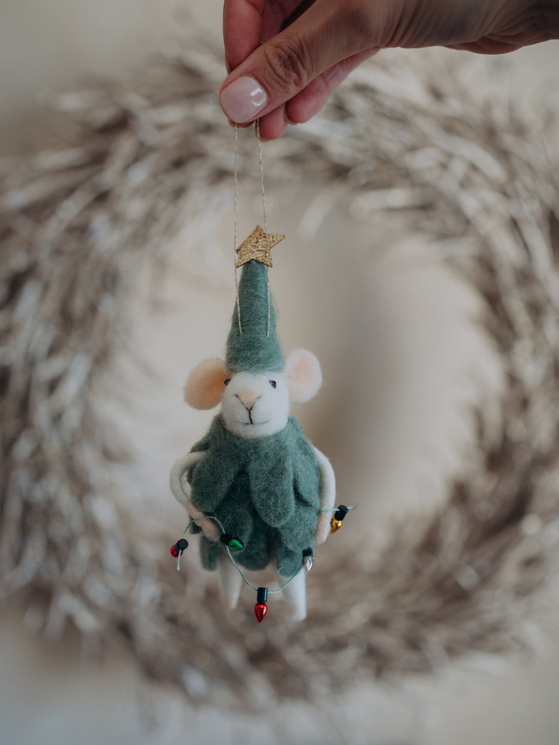 Christmas Tree Decorating Felt Mouse Tree Hanger