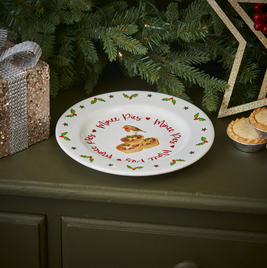 Christmas Robin Mince Pies Plate