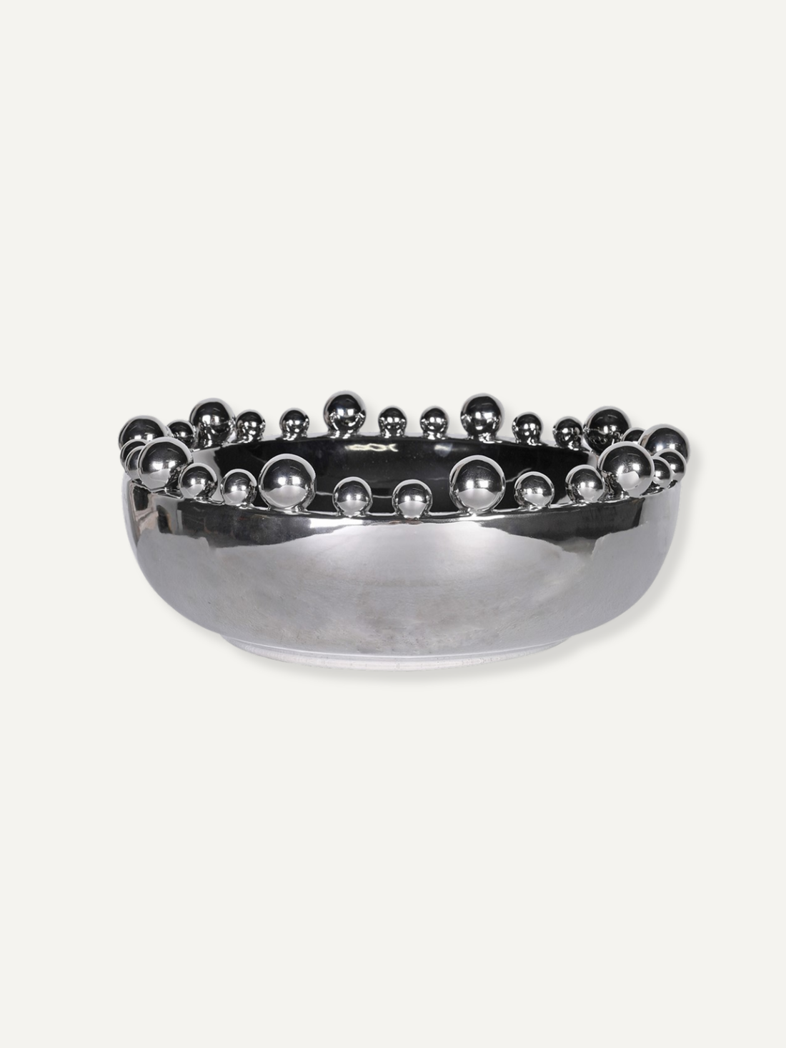 Chrome Bobble Edged Bowl