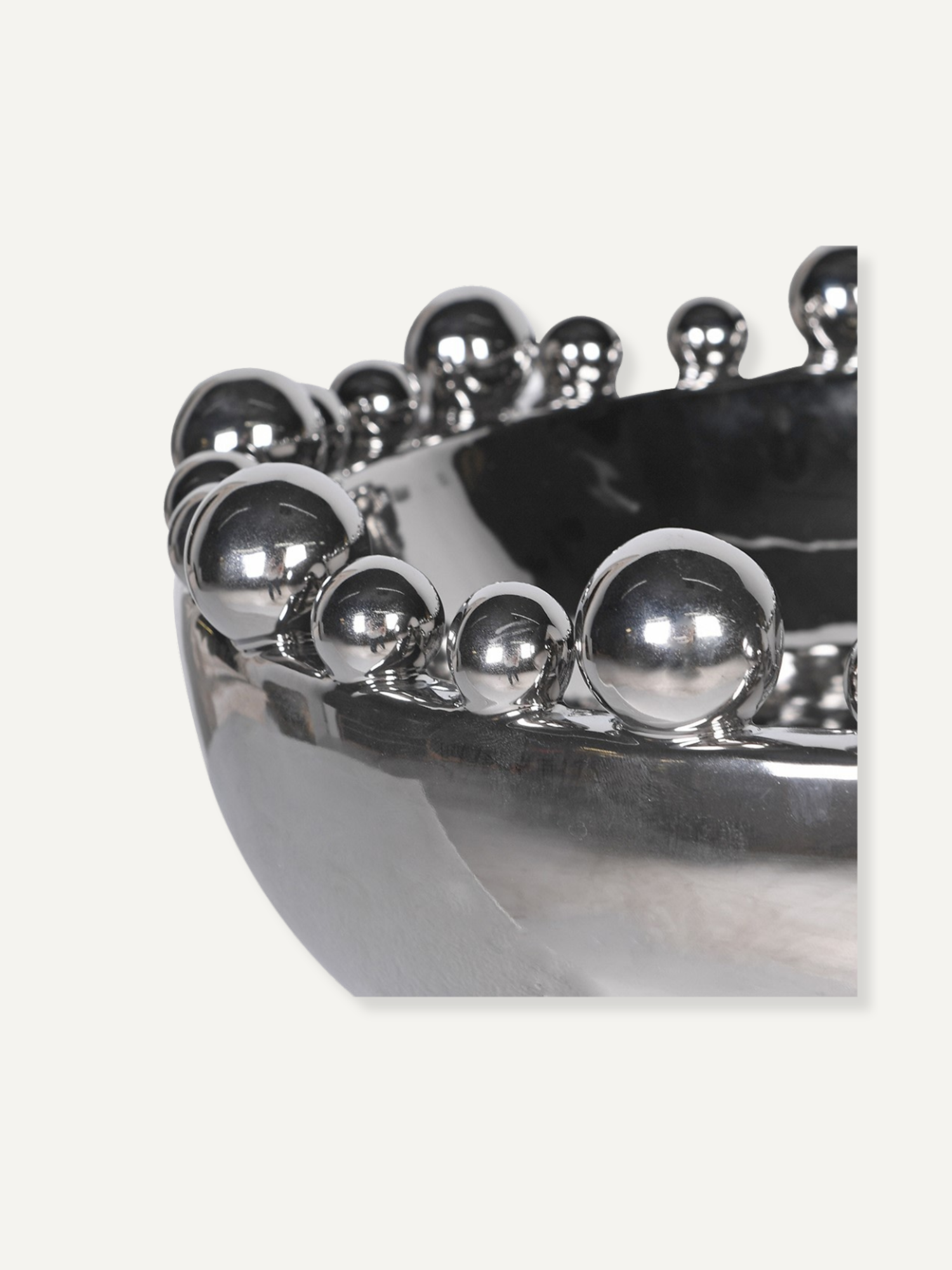 Chrome Bobble Edged Bowl
