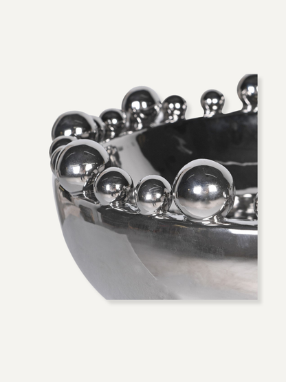 Chrome Bobble Edged Bowl