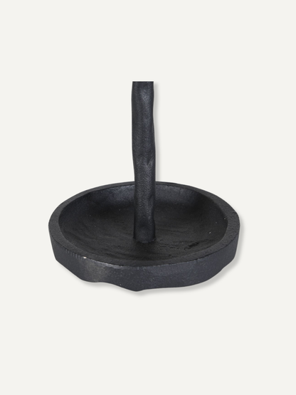Pair of Onyx Metal Candlesticks