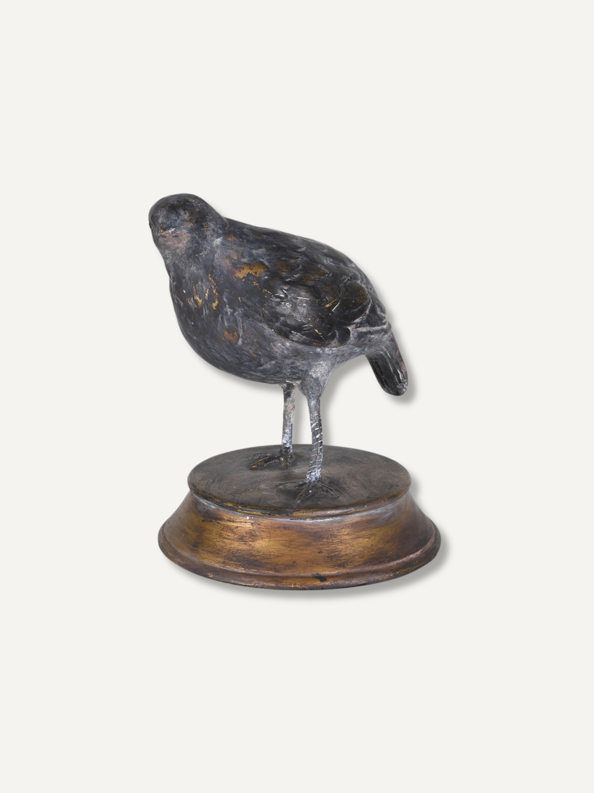 Antique Gold Quail Ornament