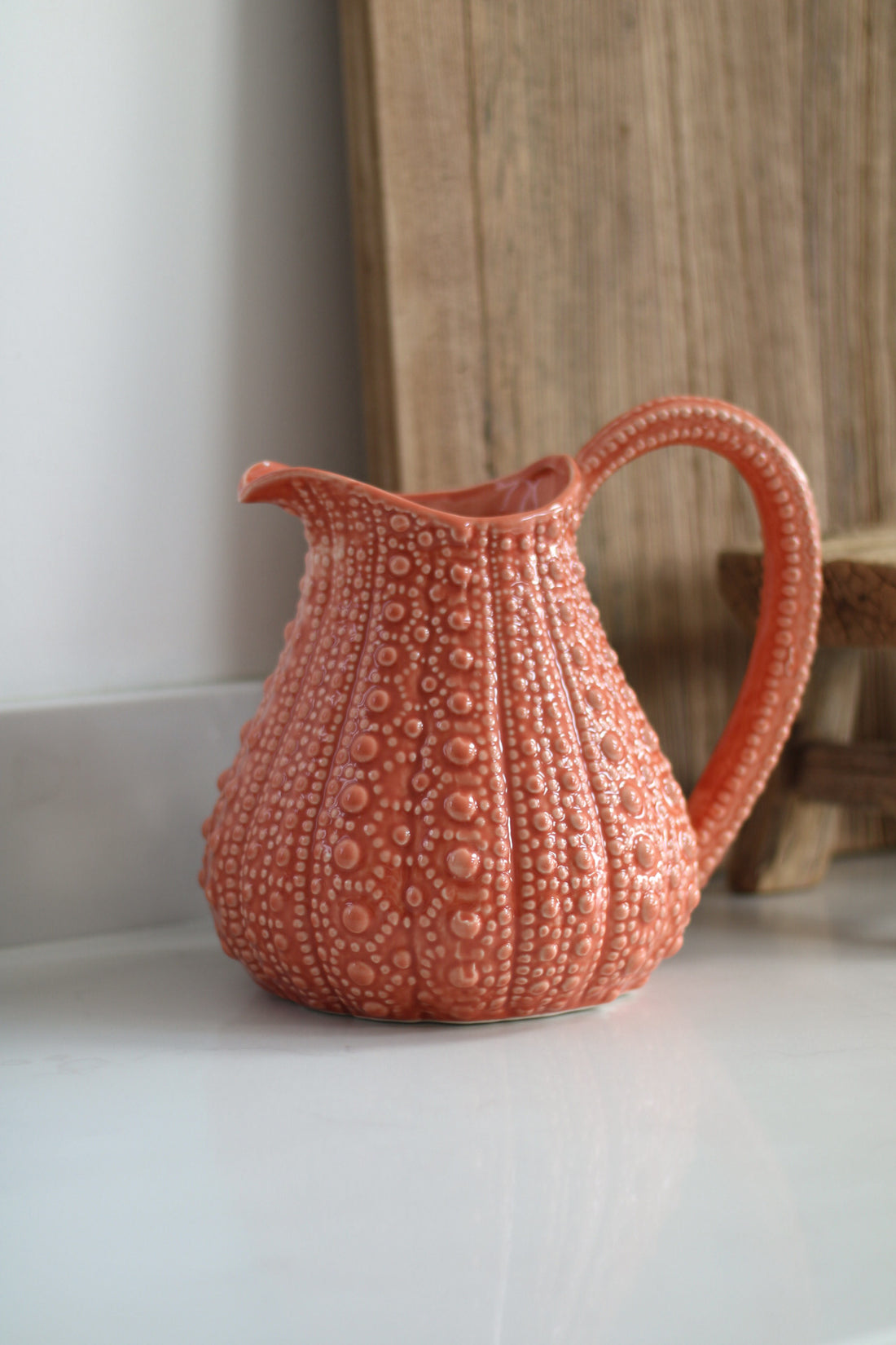 Coral Porcelain Urchin Jug