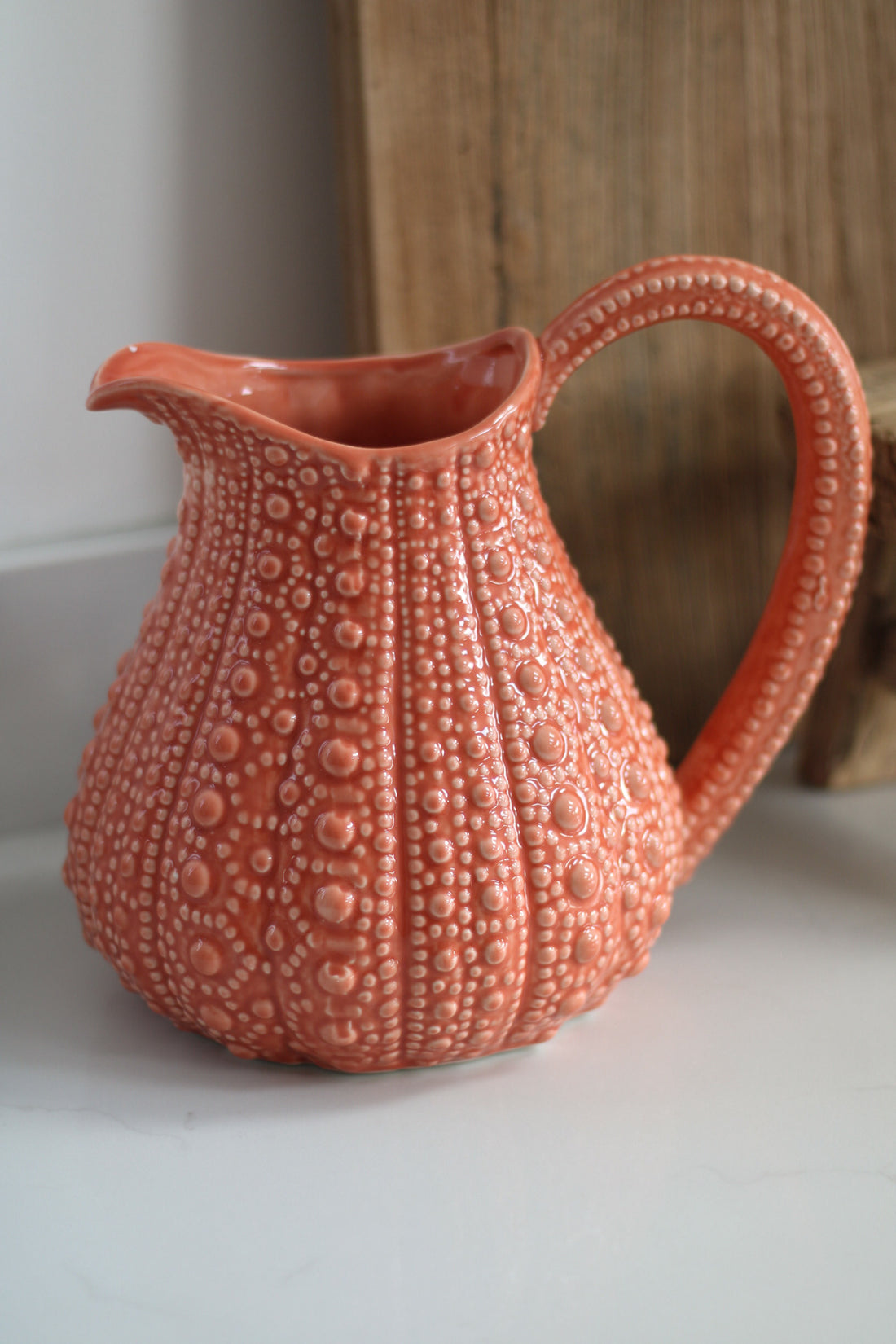 Coral Porcelain Urchin Jug