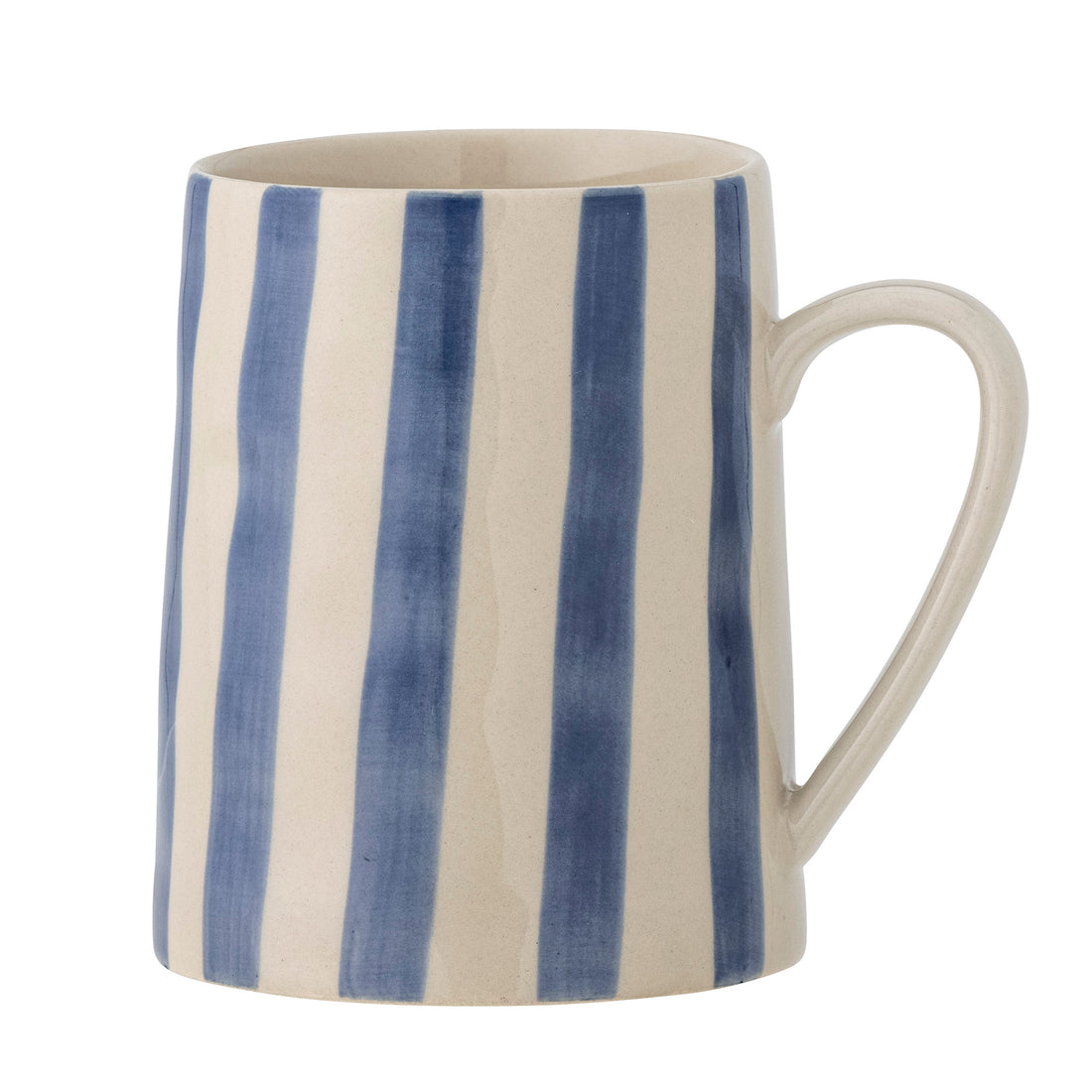 Cornflour Blue Striped Stoneware Mug