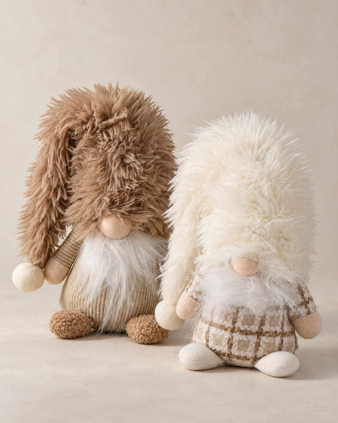 Pair of Brown and Cream Gonks