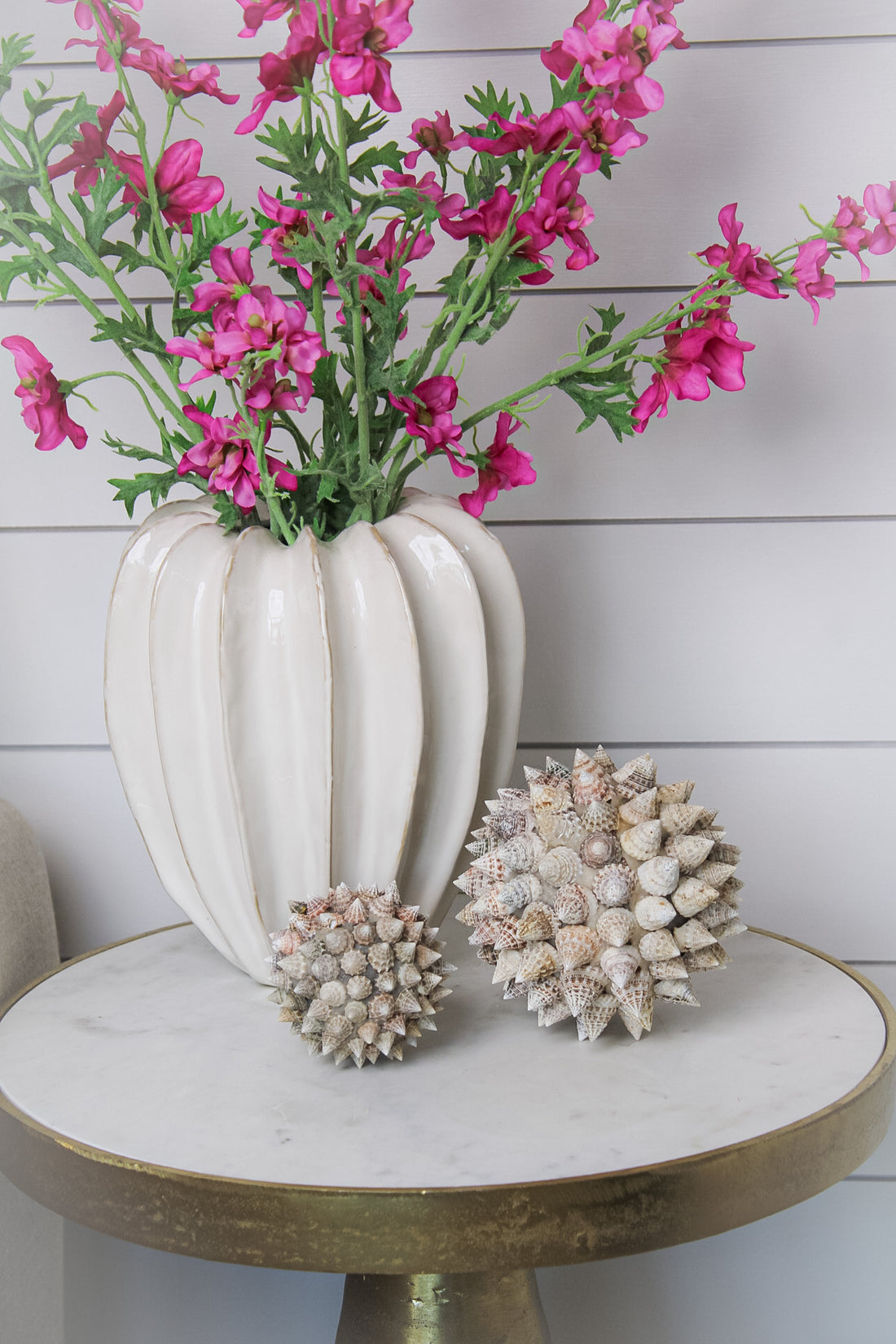 Pike Shell Ball Decorative Sculpture