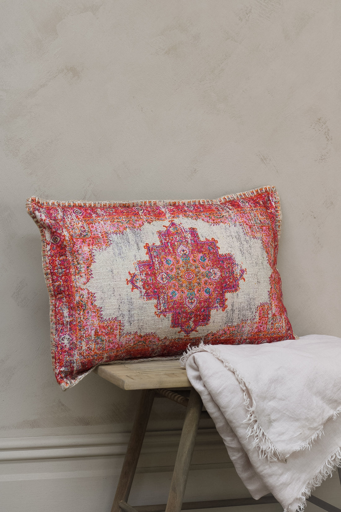 Red Diamond Patterned Cushion