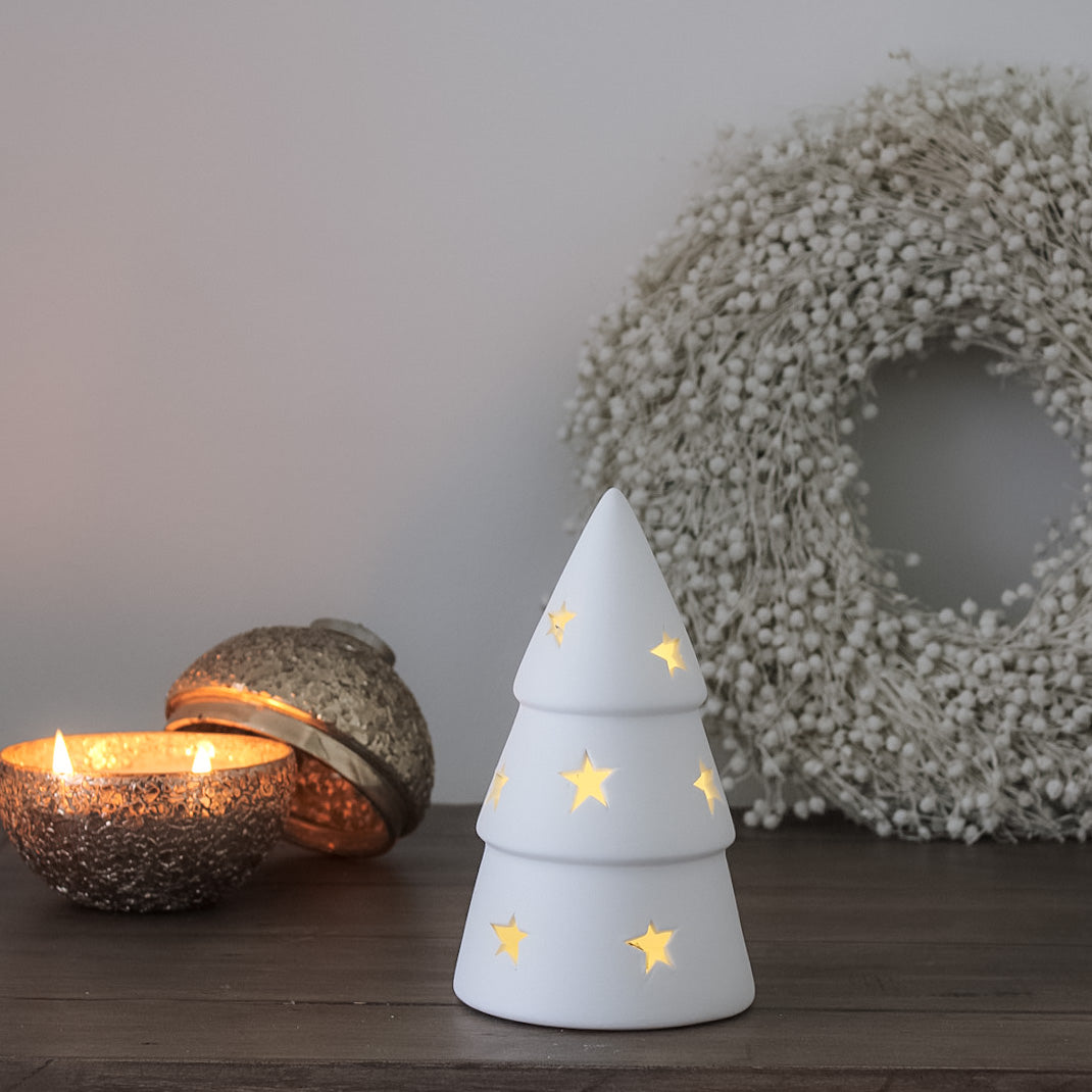 Star White Ceramic Christmas Tree