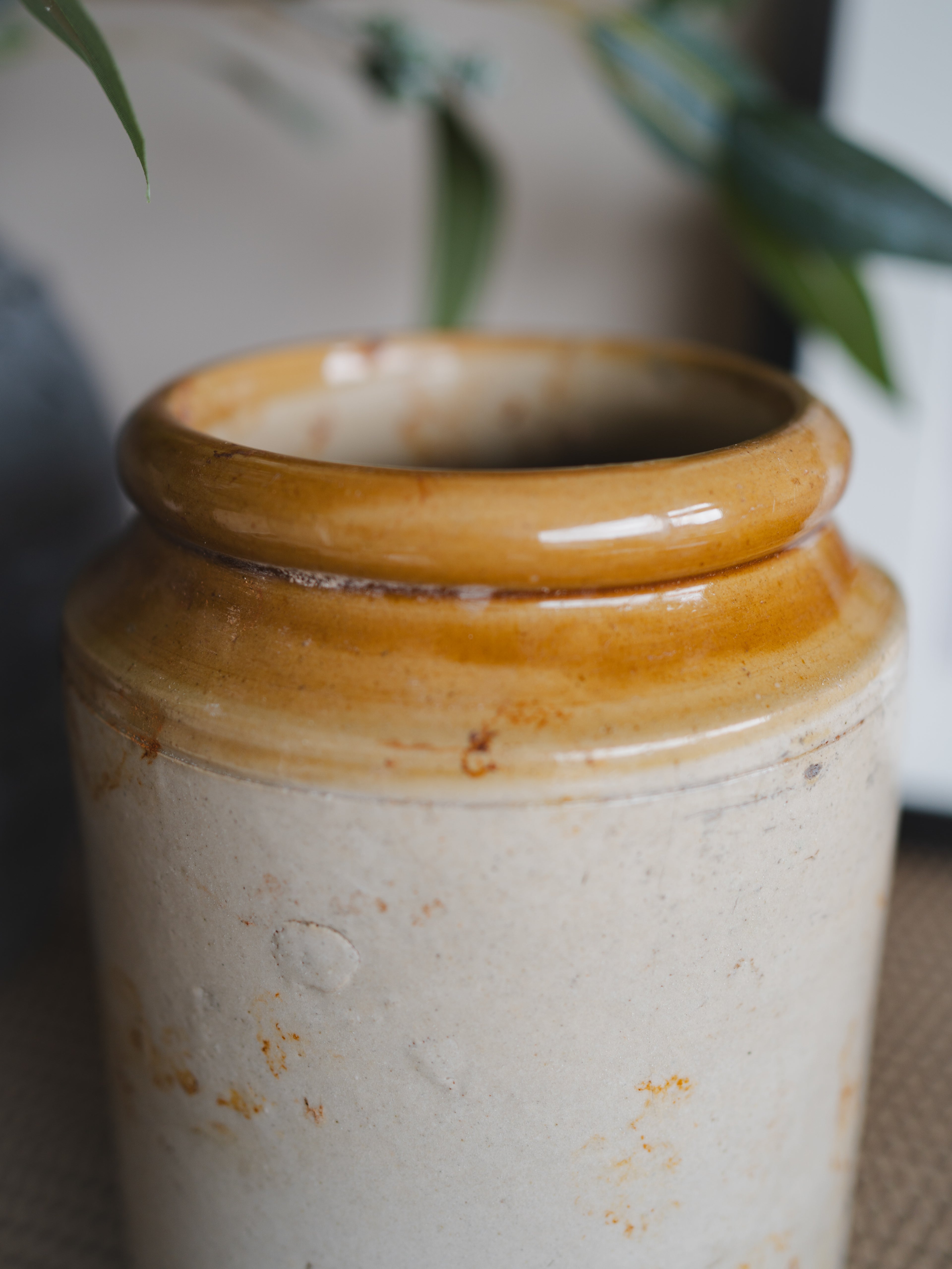 Large Vintage Salt Glazed Pot - Style 3