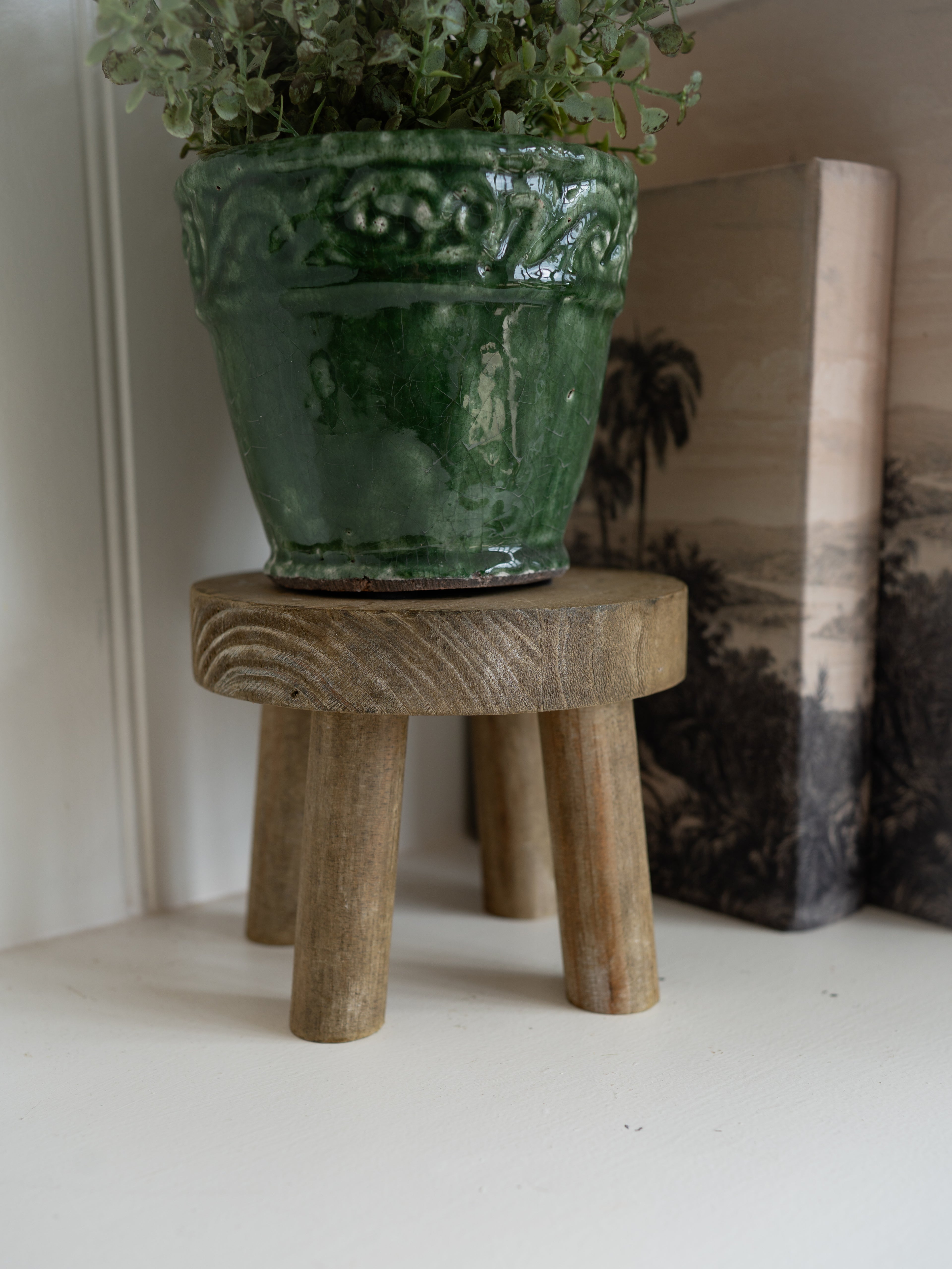Tall Rustic Wooden Plant Stand